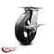 Service Caster 8 Inch Heavy Duty Rubber on Steel Caster with Roller Bearing and Brake SCC SCC-35S820-RSR-SLB - alternate 6